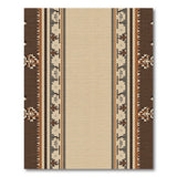 Brown Tan Southwestern Runner Rug