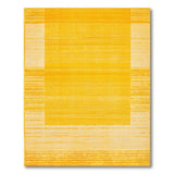 Golden Yellow Striped Frame Area Rug