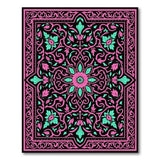 Multi-color and Patterns Vibrant Pink Teal Traditional Persian Area Rug