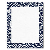 Black White Wavy Zebra Area Rug