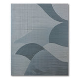 Abstract Blue Teal Wave Area Rug