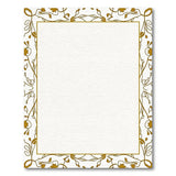 Ornate Golden Floral Vine Border Rug