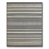 Black and White Black White Geometric Zigzag Area Rug