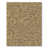 Tan Swirl Abstract Area Rug
