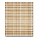 Beige Tan Plaid Check Woven Area Rug