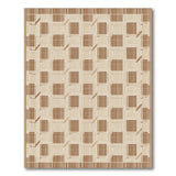 Geometric Lattice Brown Tan Area Rug