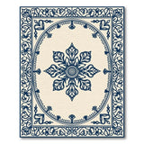 Traditional Persian Elegant Blue Floral Persian Medallion Rug