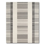 Grey Vertical Stripe Woven Area Rug