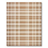 Brown and Tan Rustic Farmhouse Brown Tan Plaid Woven Area Rug