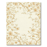 Floral Vintage Elegant Beige Floral Vine Area Rug