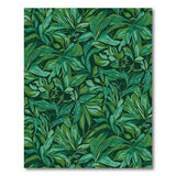 Green Lush Emerald Green Leaves Area Rug