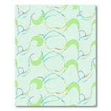 Abstract Wavy Green Leaf Area Rug