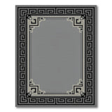 Border Geometric Modern Grey Geometric Border Area Rug