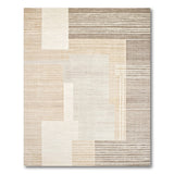 Modern Beige Geometric Block Area Rug