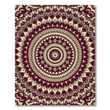 Ornate Burgundy Mandala Area Rug