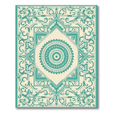 Blue and Teal Medallion Teal Medallion Persian Area Rug