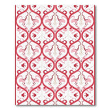 Red Swirling Floral Persian Area Rug