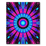 Geometric Modern Vibrant Pink Teal Mandala Area Rug