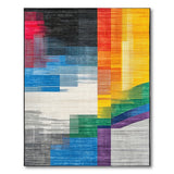 Vibrant Multi-Color Geometric Abstract Multi-color and Patterns Area Rug