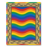 Rainbow Wavy Footprint Area Rug