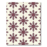Elegant Red Snowflake Pattern Area Rug