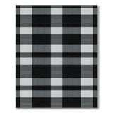 Black and White Rustic Farmhouse Black White Checkered Plaid Area Rug