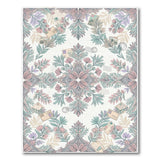 Pink Vintage Floral Medallion Area Rug