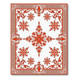 Red Ornate Red Snowflake Medallion Rug