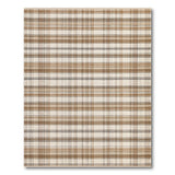 Brown and Tan Rustic Farmhouse Rustic Brown Tan Plaid Woven Area Rug