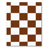 Rustic Brown Checkered Area Rug
