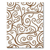 Elegant Brown Swirling Vine Area Rug