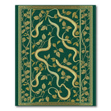 Emerald Green Gold Serpent Vine Rug