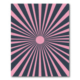 Pink Navy Sunburst Geometric Area Rug