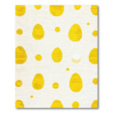 Whimsical Yellow Egg Dot Area Rug