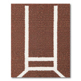 Textured Brown Goalpost Geometric Area Rug