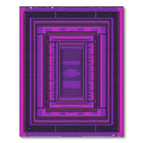 Purple Nested Frames Geometric Area Rug