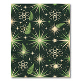 Green Atomic Fern Starburst Area Rug