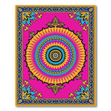 Multi-color and Patterns Vibrant Pink Mandala Persian Area Rug