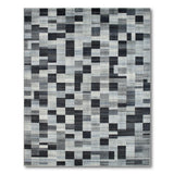 Modern Grey Geometric Patchwork Area Rug