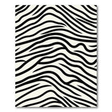 Black and White Geometric Modern Bold Zebra Stripe Black White Area Rug