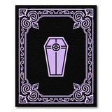 Gothic Purple Coffin Ornate Area Rug