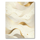 ODIKA Modern Abstract Gold Wave Washable Rug - Low Pile Non-Slip Area Rug