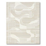 Geometric Modern Beige and Neutral Beige Geometric Abstract Area Rug