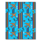 Rainbow Airplane Boarding Pass Area Rug