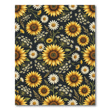 Sunflower Daisy Yellow Floral Area Rug
