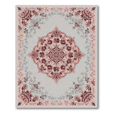 Pink Vintage Pink Floral Medallion Area Rug