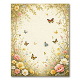 Vintage Floral Butterfly Meadow Rug