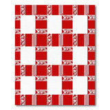 Bold Red Southwestern Geometric Check Rug