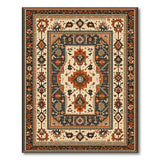 Cream Terracotta Persian Medallion Area Rug
