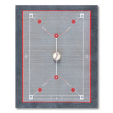 Baseball Diamond Gray Area Rug